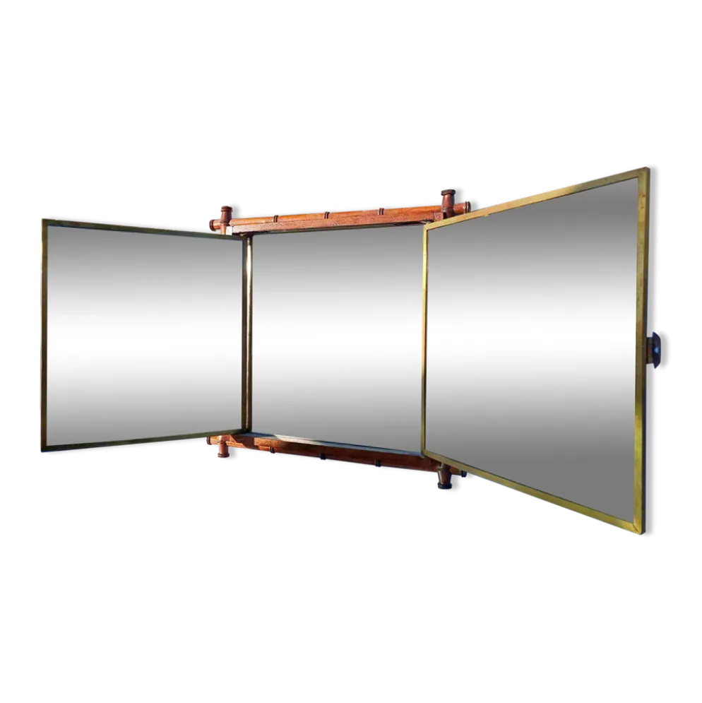Miroir Triptyque 1876 : L.B