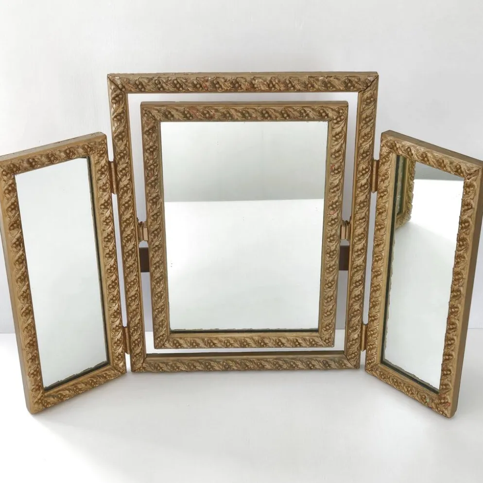 Miroir triptyque vintage 1950