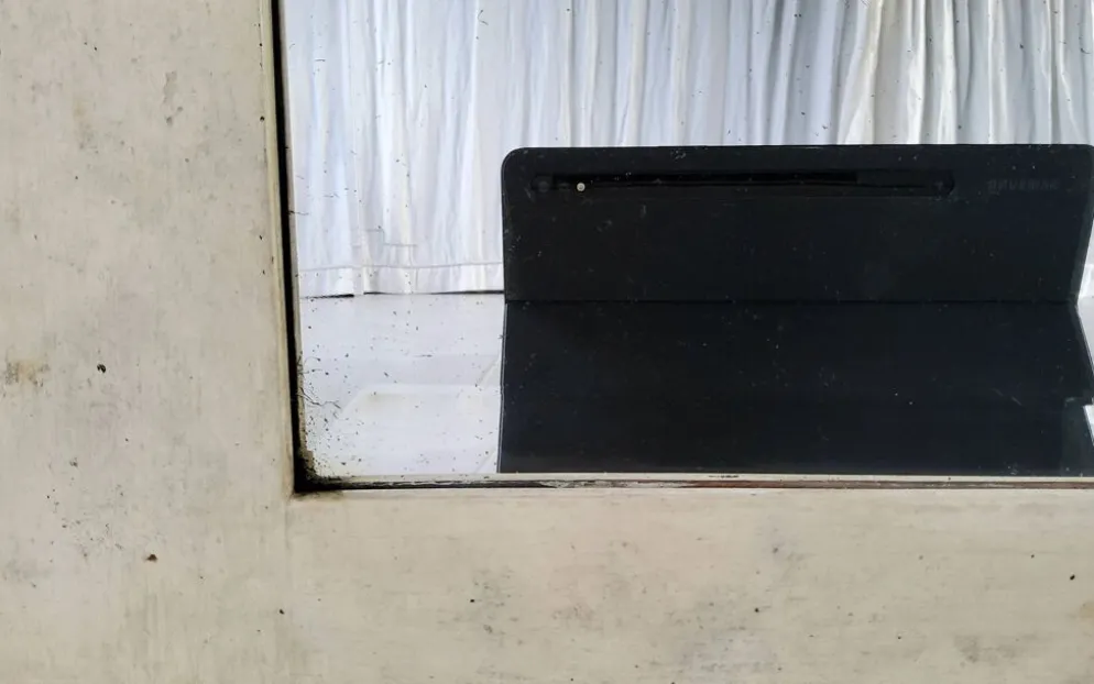 Miroir trumeau patiné