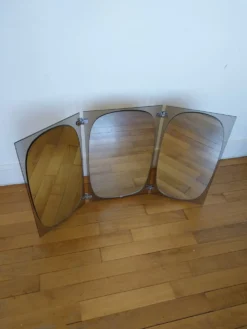 Miroir tryptique Fontana arte vintage
