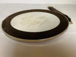 Miroir velours marron vintage