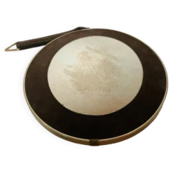 Miroir velours marron vintage