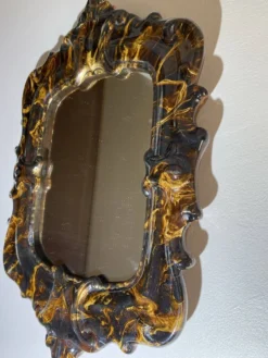 Miroir villeroy & boch – miroir céramique xixe – second empire 1860-18
