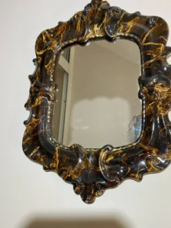 Miroir villeroy & boch – miroir céramique xixe – second empire 1860-18
