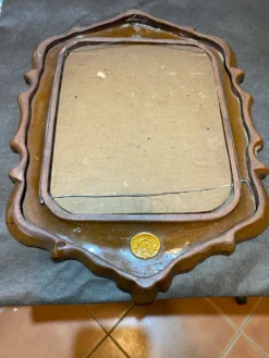Miroir villeroy & boch – miroir céramique xixe – second empire 1860-18