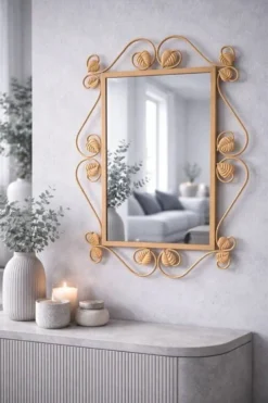 Miroir vintage artdeco fer forgé
