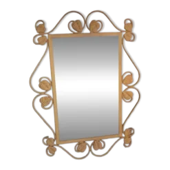 Miroir vintage artdeco fer forgé