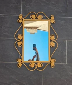 Miroir vintage artdeco fer forgé