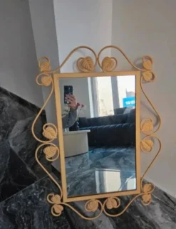 Miroir vintage artdeco fer forgé