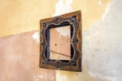 Miroir vintage avec cadre en céramique 50