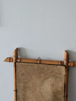 Miroir vintage bambou