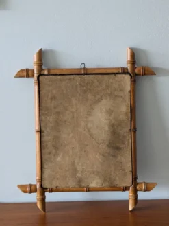 Miroir vintage bambou