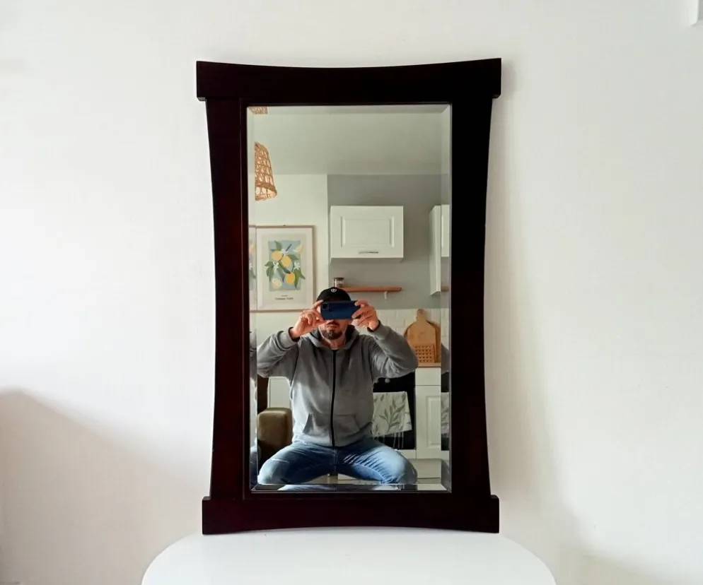 Miroir vintage biseautée de style Asiatique