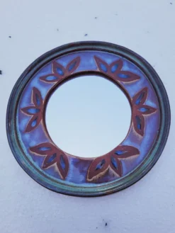 Miroir vintage céramique dequeker