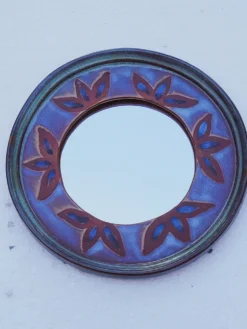 Miroir vintage céramique dequeker