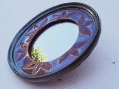Miroir vintage céramique dequeker