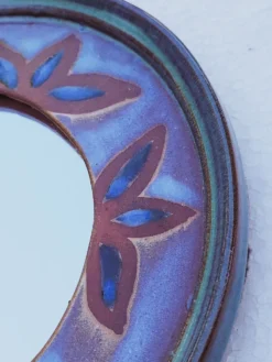 Miroir vintage céramique dequeker