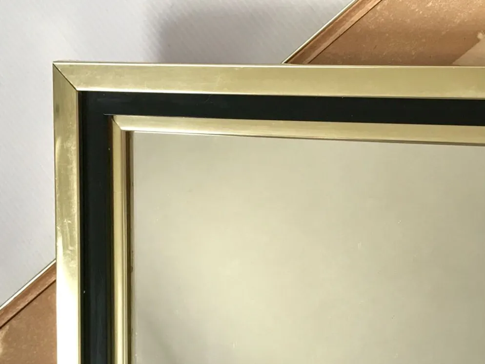 Miroir vintage doré 46x46cm
