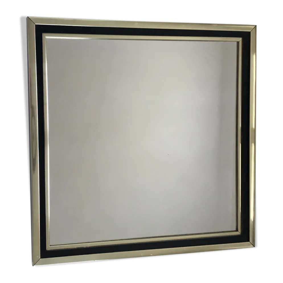 Miroir vintage doré 46x46cm