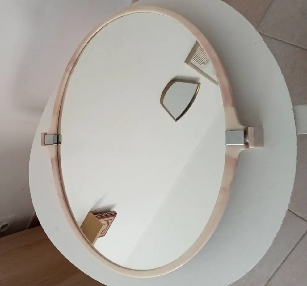 Miroir vintage effet marbré années 70