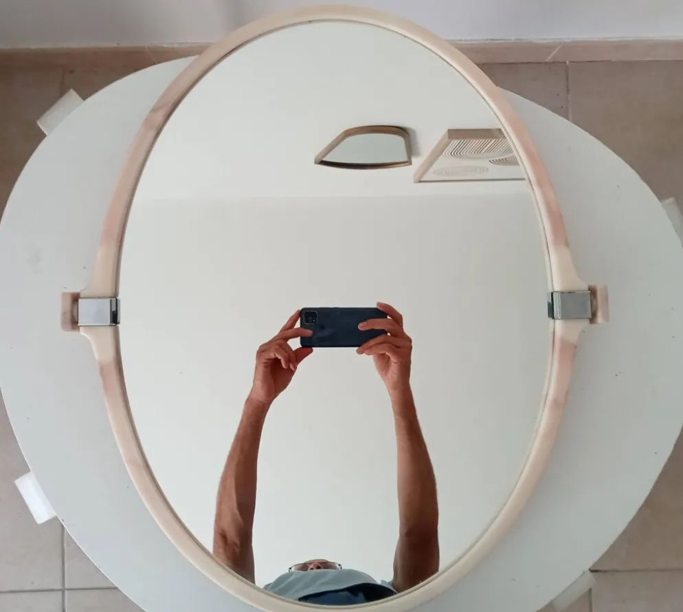 Miroir vintage effet marbré années 70