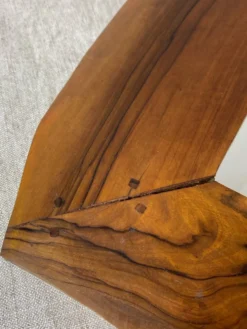 Miroir vintage en bois d’Olivier de forme libre