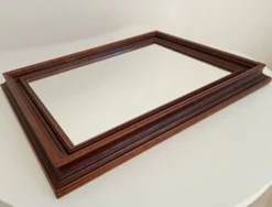 Miroir vintage en bois massif, années 60-70