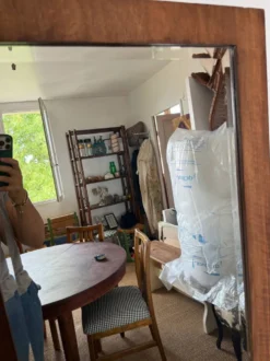 Miroir vintage en bois style scandinave