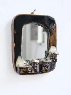 Miroir vintage en céramique