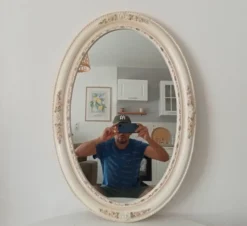 Miroir vintage en céramique années 60/70