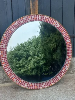 Miroir vintage en céramique des années 60