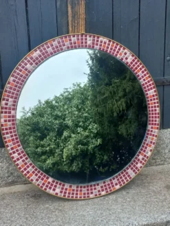 Miroir vintage en céramique des années 60