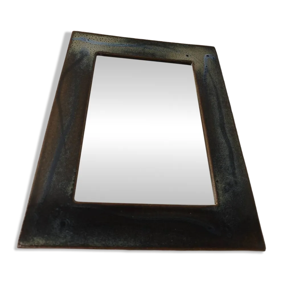 Miroir Vintage en Céramique Émaillée – Atelier de la Bâtisse (Années 6