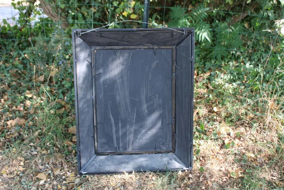 Miroir vintage en métal à parcloses – 5 glaces biseautées