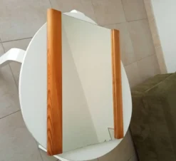 Miroir vintage en pin années 70/80 60*46 cm