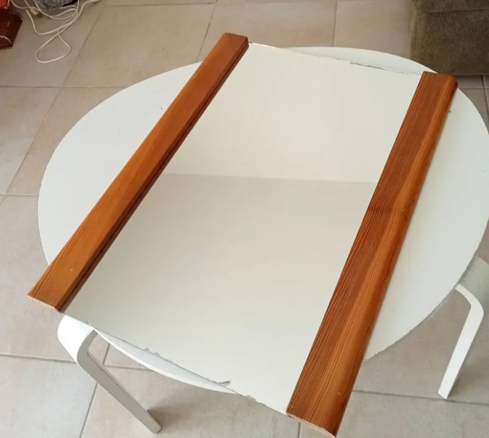 Miroir vintage en pin années 70/80 60*46 cm