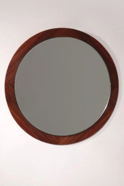 Miroir vintage en placage de palissandre danois 1960 Danemark