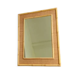 Miroir vintage en rotin Dal Vera