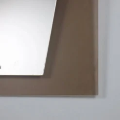 Miroir vintage en verre fumé, design Italie, années 1960