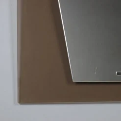 Miroir vintage en verre fumé, design Italie, années 1960