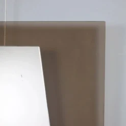 Miroir vintage en verre fumé, design Italie, années 1960