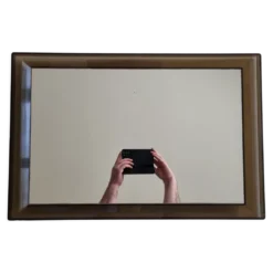 Miroir vintage gilac rectangulaire, années 70, 60 x 40 cm