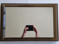 Miroir vintage gilac rectangulaire, années 70, 60 x 40 cm