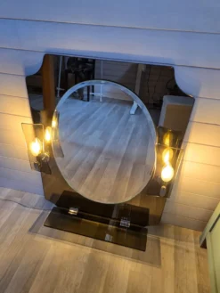 Miroir vintage italien style ISA, Fontana Arte, années 70