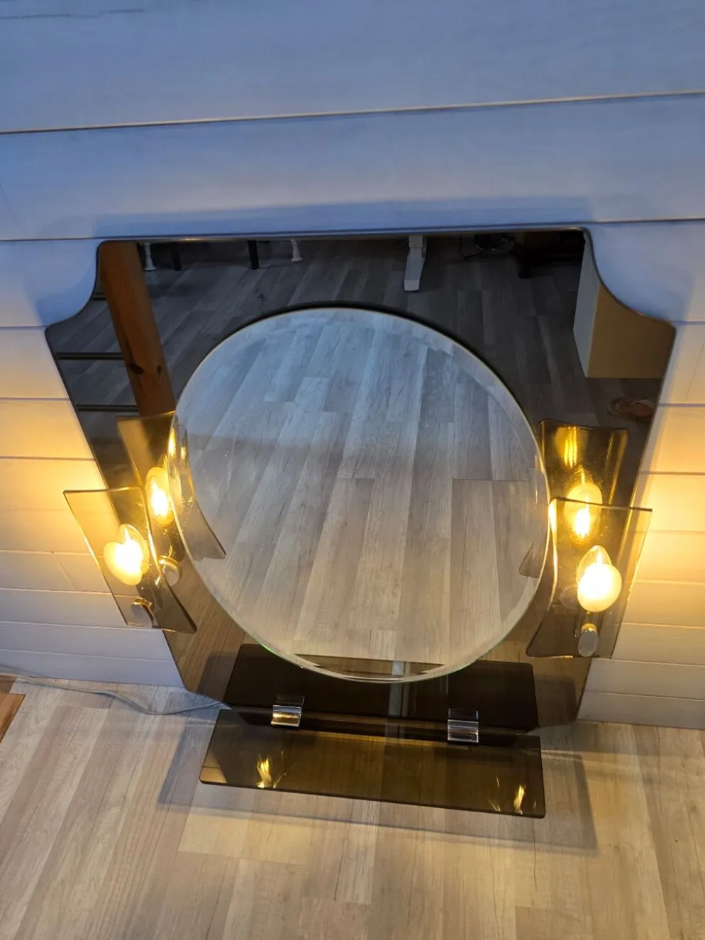 Miroir vintage italien style ISA, Fontana Arte, années 70