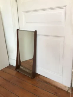 Miroir vintage métal et bois 36x67cm