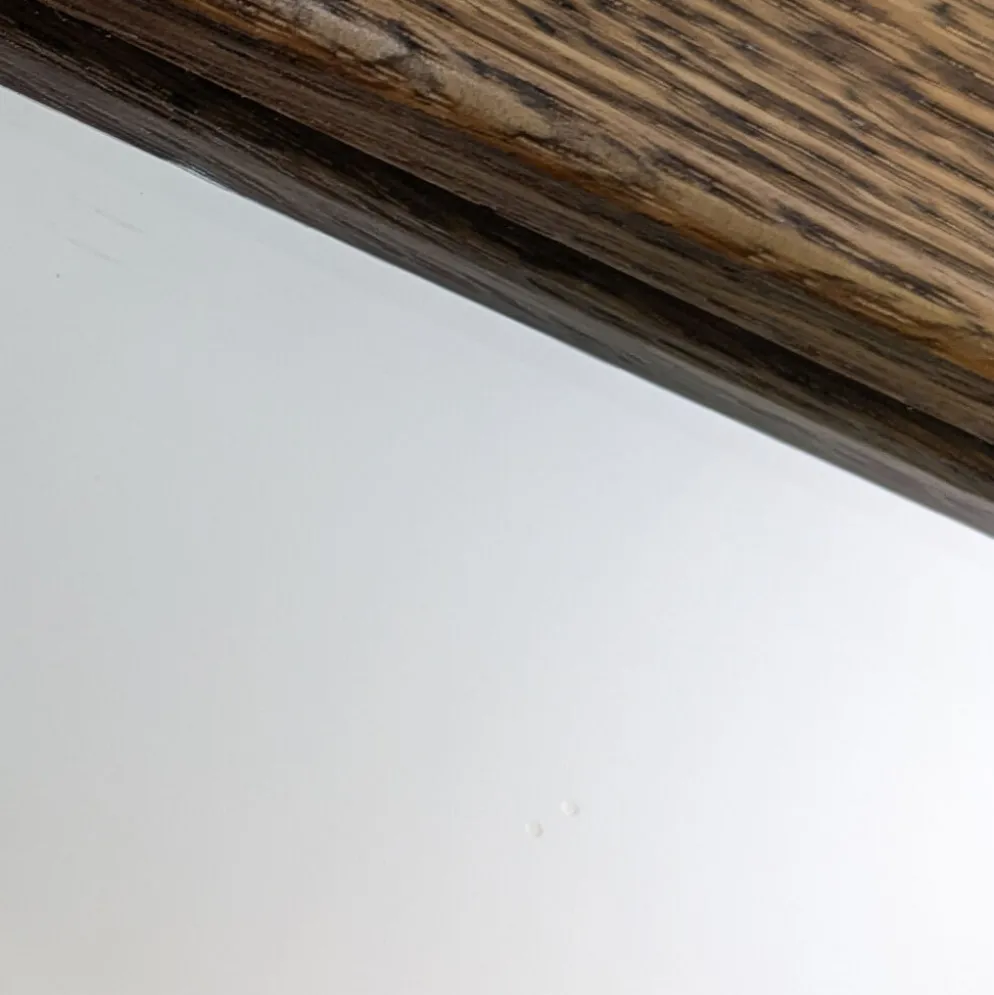 Miroir vintage octogonal bois massif nervuré entrée salle de bain chambre