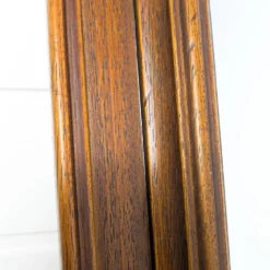 Miroir vintage octogonal en bois massif avec détails sculptés