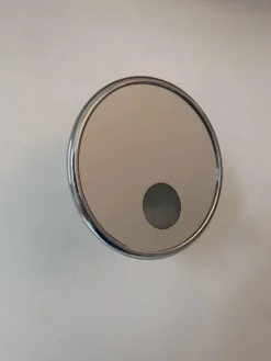 Miroir vintage orientable chromé, grossissant et éclairant, France 1970