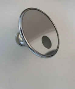 Miroir vintage orientable chromé, grossissant et éclairant, France 1970